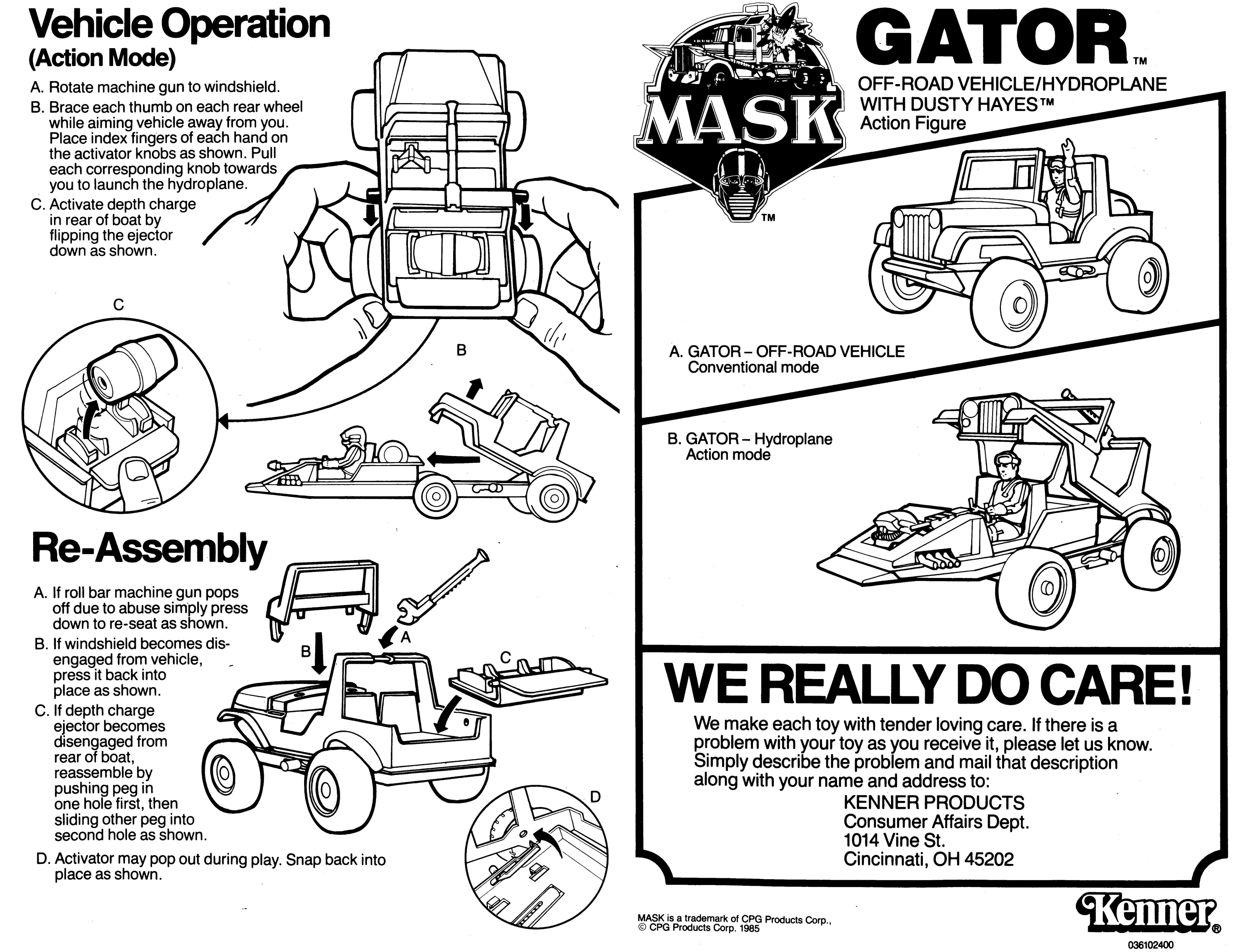 M.A.S.K Gator deals Complete with box, comic, and poster